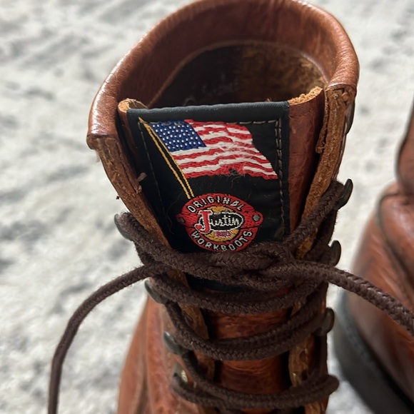 Justin Men’s Conductor 8” Work-boot, brown, size 10 C - Picture 2 of 10